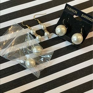 Gorgeous Bundle 3 Pair of Real Pearl Earrings